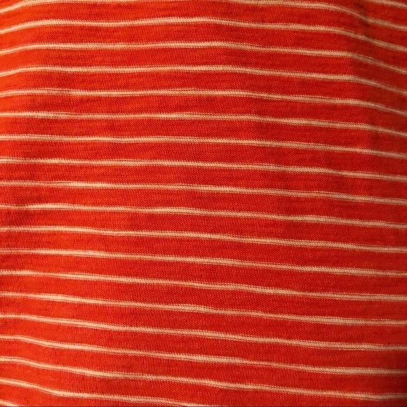 J Crew tangerine orange and white striped top - Picture 9 of 11